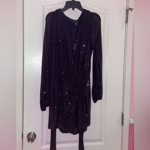 Black Long sleeve Romper